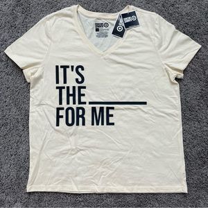 Target Black History Month “It’s The Blank For Me” Beige Tshirt Women’s Sz L NWT